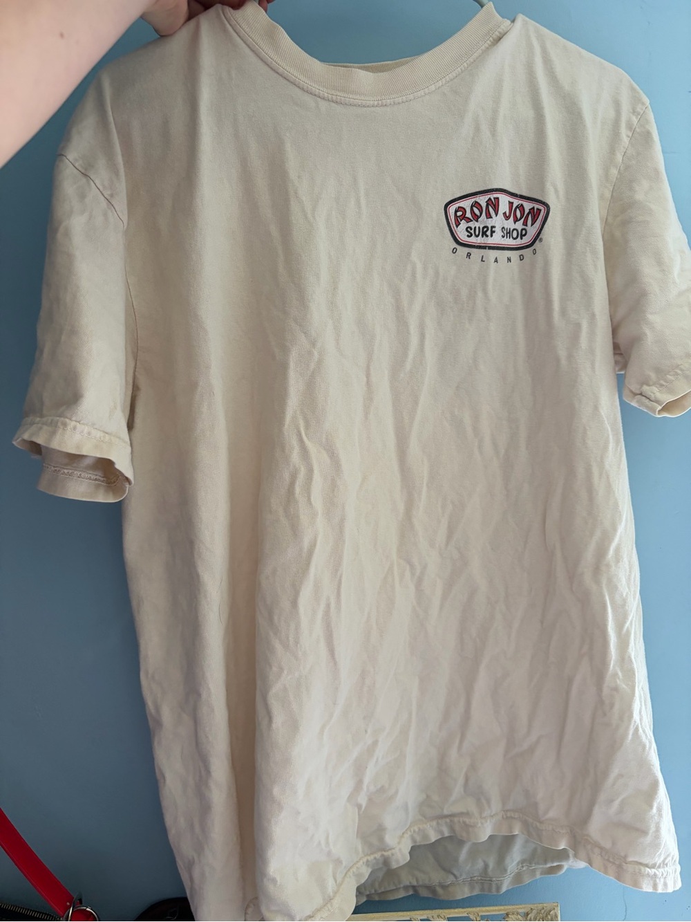 Ron Jon Surf Shop Men's Cream Logo T-Shirt
